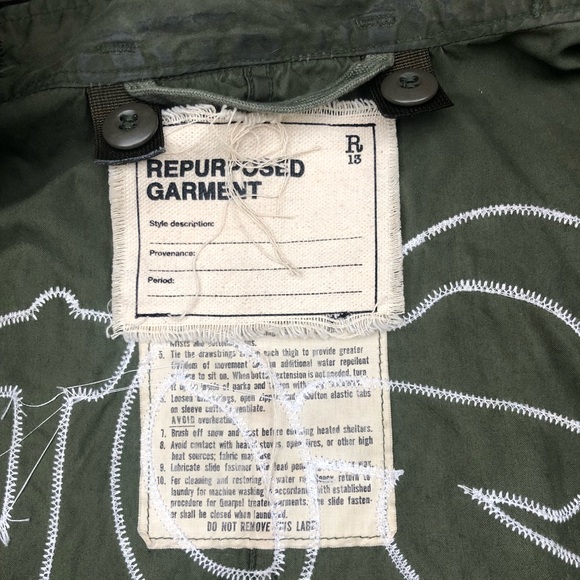 R13 God Save America Jacket Army L OS Repurposed - Picture 11 of 16
